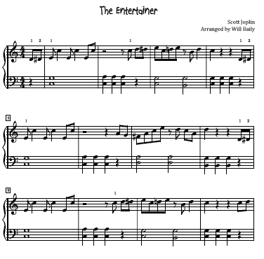 Scott Joplin The Entertainer Midi File